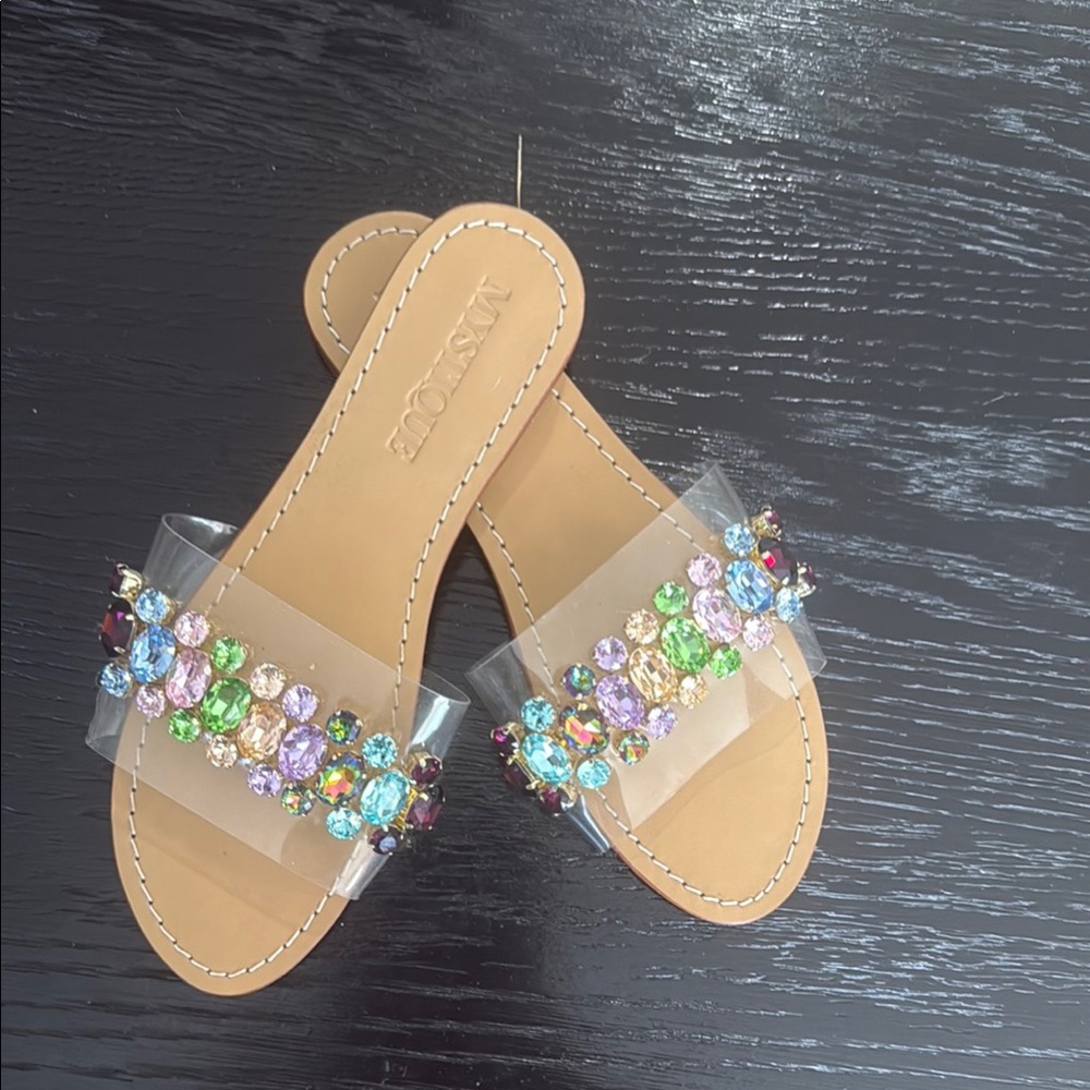 Mystique Rhinestone Slide Sandals